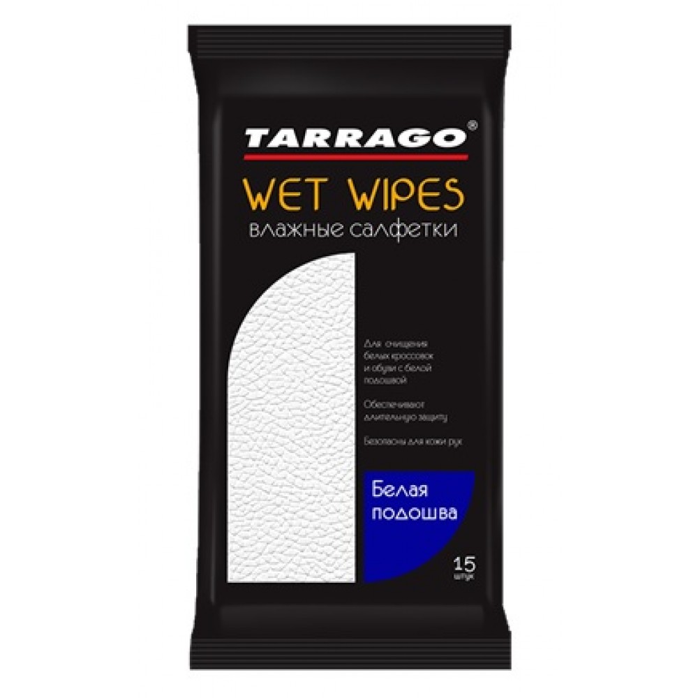 TWS13 Влажные салфетки для белой подошвы и белых кроссовок Tarrago Wet Wipes