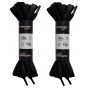 Шнурки черные 100 см, плоские, без пропитки, ширина 8мм, две пары, Tarrago